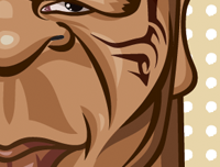 Hangover Movie Poster. Fan art of Hangover by Prasad Bhat, image shows zoomed in details of the "Mike Tyson" from the movie plot.