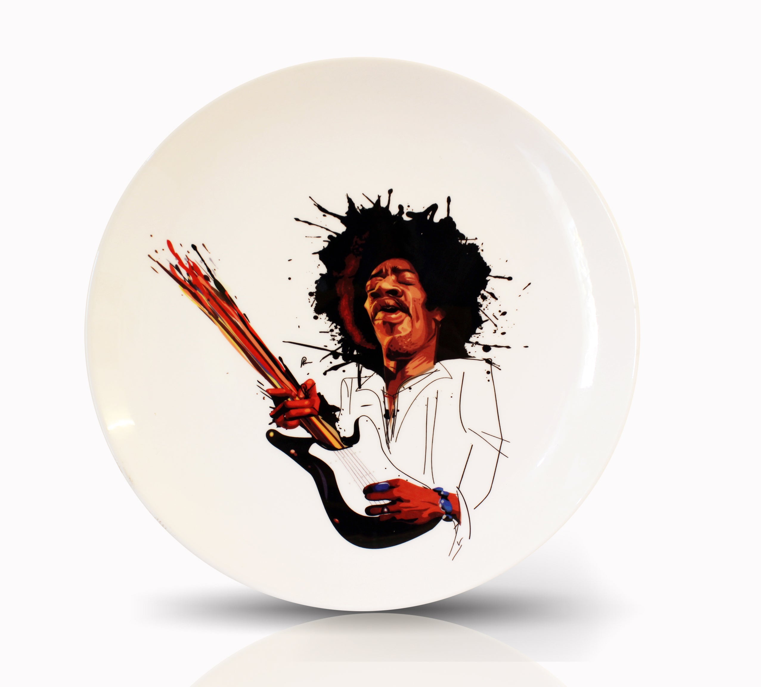 Jimi Hendrix Wall Decor Plate by Prasad Bhat