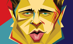 Brad SquarePop Art by Graphicurry