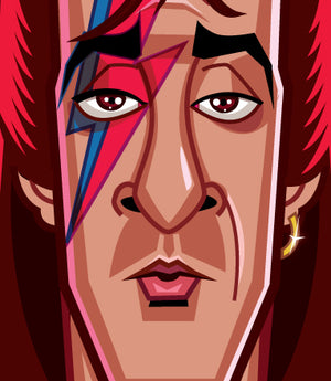 Sanjay Dutt's caricature art tribute in David Bowie Style by Prasad Bhat