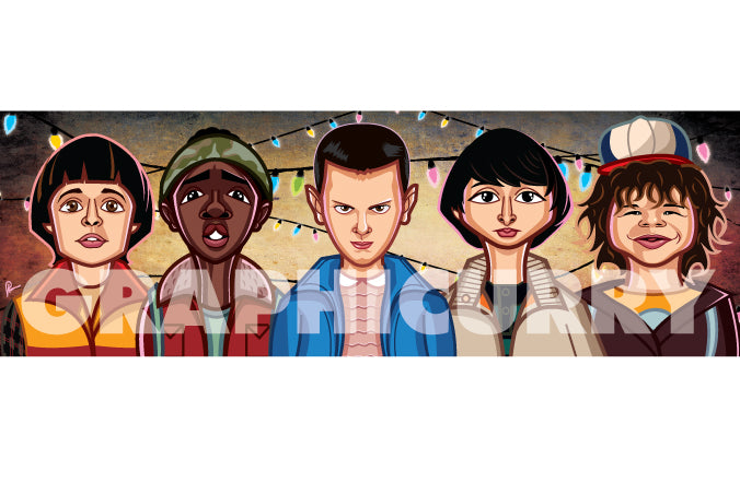 Caricature tribute to Stranger Things by Prasad Bhat