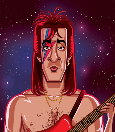 Sanjay Dutt's caricature art tribute in David Bowie Style by Prasad Bhat