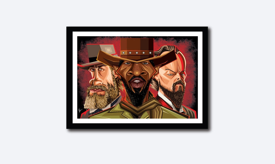 Thumbnail of Django Tribute Wall Art in a frame by Graphicurry